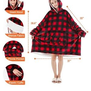 Ladies/men’s Oversize thick Snuggie hoodie